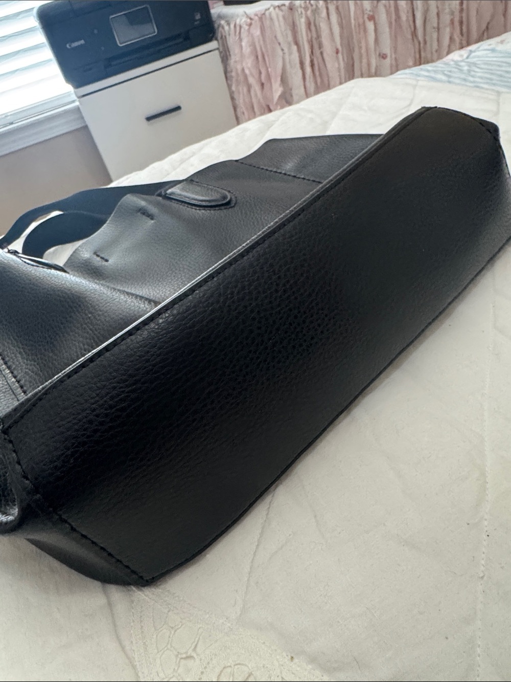 Coach Black Pebbled Leather Tote Bag - Picture 2 of 5